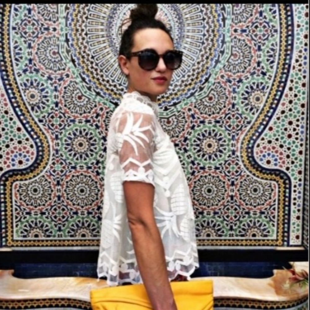 HD in Paris White Lace Blouse